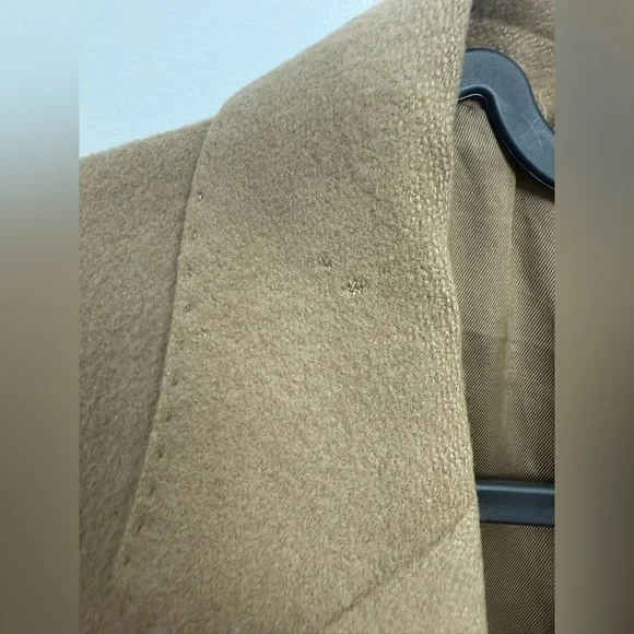 Men’s Vintage Givenchy Monsieur Tan Wool Cashmere Coat Size 48 Luxury Designer